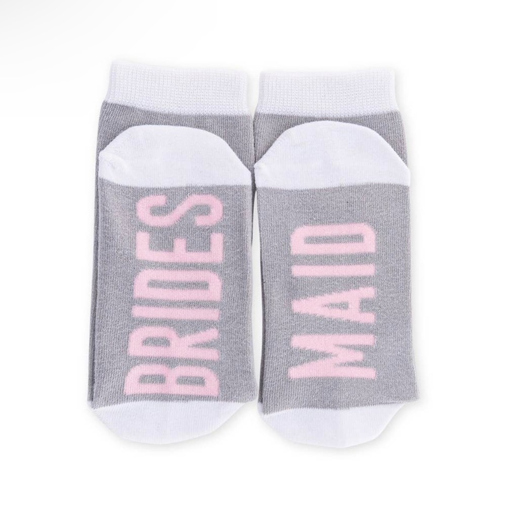 NWT Bridesmaid Bridal Party Socks Gray and Pink